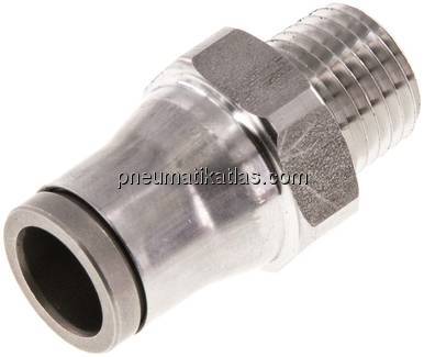 Gerader Steckanschluss NPT 1/4"-10mm, IQS-Edelstahl