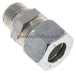 Gerade Schneidringverschr. M 18x1,5-15 L (M22x1,5), Stahl verzinkt