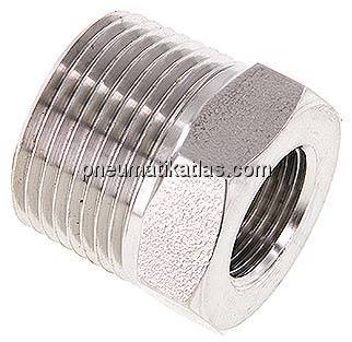 Reduziernippel NPT 3/4"(AG)-NPT 3/8"(IG), 1.4571