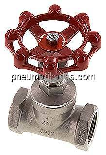 Muffen-Absperrventil, Edelstahl, G 1", PN 14, Eco-Line