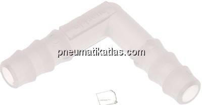 Winkel-Schlauchverbinder 6 (1/4")mm, PVDF
