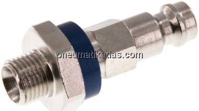 Kupplungsstecker (NW5) G 1/8"(AG), blau, Sechseck SW10