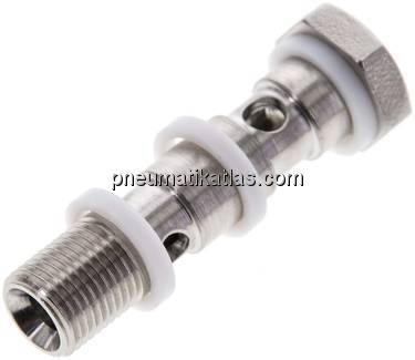 Hohlschraube, 2-fach G 1/8"-40mm, 1.4571