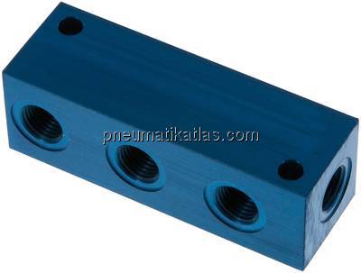 Verteilerleiste 4 x G 1/4", Aluminium