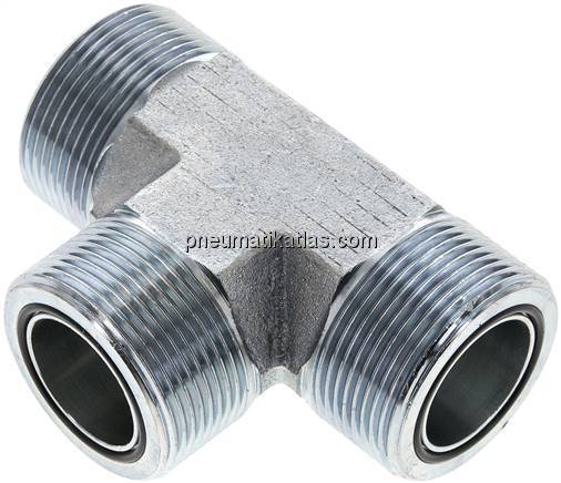 ORFS-T-Verschraubung UN 1-11/16"-12(AG)