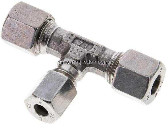 T-Schneidringverschraubung 8 L (M14x1,5)-6 L (M12x1,5)-8 L (M14x1,5), 1.4571