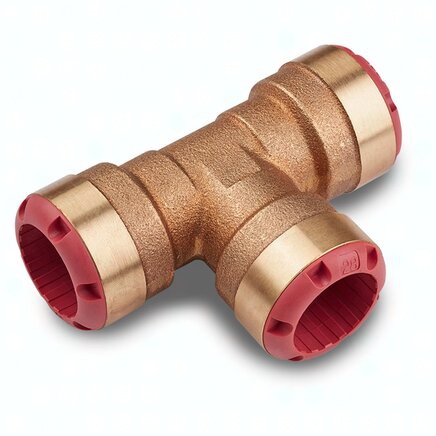 RR04 N7 02 Transair 3/4" (22mm) Equal Tee w/ FKM Seal