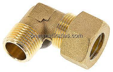 Winkel-Klemmringverschraubung R 1/2"-18 (M24x1,5)mm, Messing