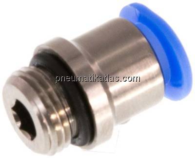Gerader Steckanschluss G 1/8"-6mm, Mini m. Innensechskt.
