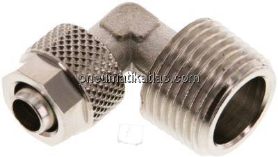 Winkel-Verschraubung R 3/8"-8x6mm, Messing vernickelt