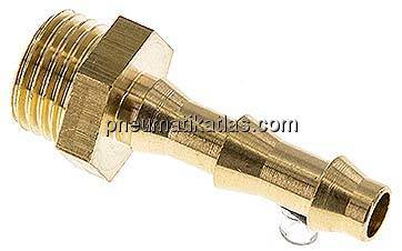 Steckanschluss G 1/4" AG, Messing, 6,4mm GSP-Schlauch