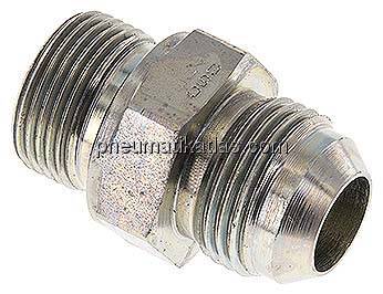 Doppelnippel G 3/4"-UN 1-1/16"-12(JIC), Stahl verzinkt