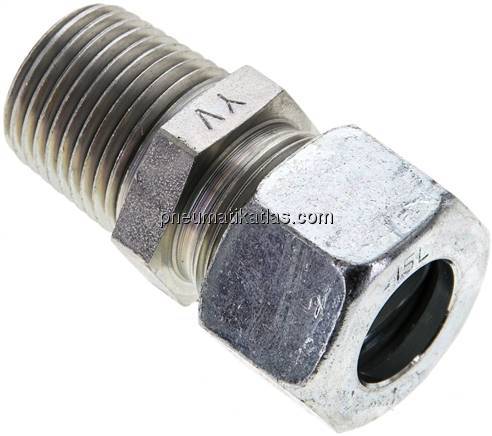 Gerade Schneidringverschr. NPT 1/2"-15 L (M22x1,5), Stahl verzinkt