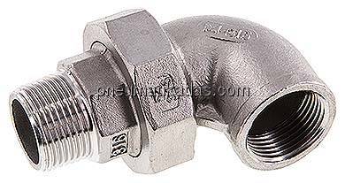 Winkel-Verschraubung flach dichtend Rp/R 3/4"(IG/AG)