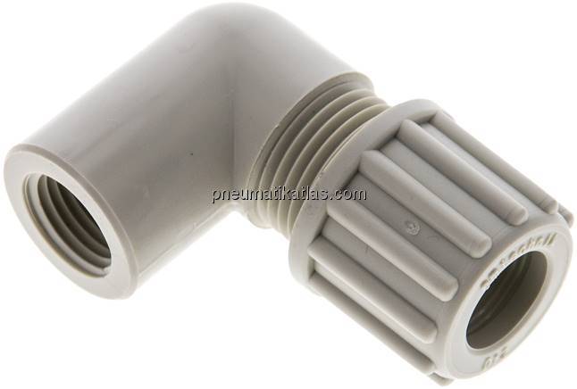 Winkel-Aufschraubverschraubung G 1/4"-12x10mm, Polypropylen