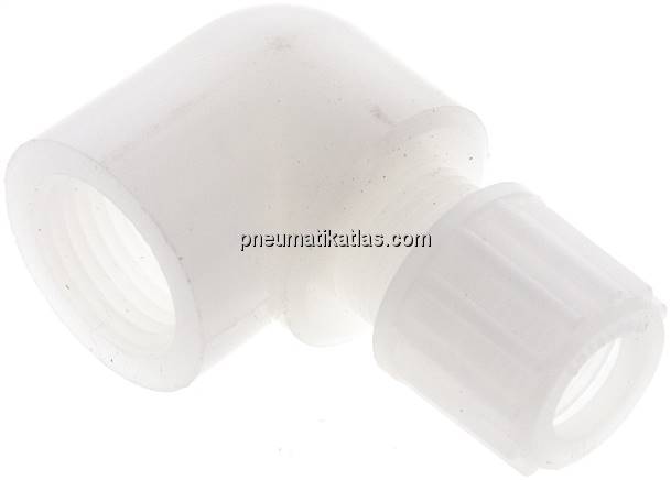 Winkel-Aufschraubverschraubung G 1/2"-12x10mm, PVDF