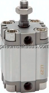 Kompaktzylinder, doppeltwirkend, Kolben 12mm, Hub 20mm