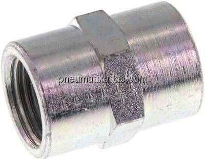 Hochdruck-Muffe G 1/2"-G 1/2", Stahl verzinkt