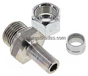Einstellb. Schneidringverschr. G 1/2"-12 L, Stahl verzinkt