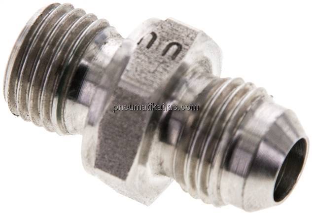 Doppelnippel M 14 x 1,5-UNF 9/16"-18(JIC), V4A