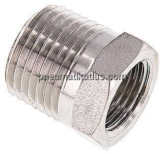 Reduziernippel NPT 1/2"(AG)-NPT 3/8"(IG), 1.4571