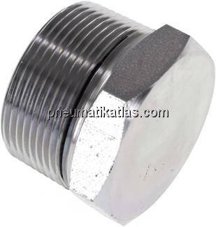 HD-Verschlussstopfen Außenskt. NPT 1-1/2", Stahl verzinkt
