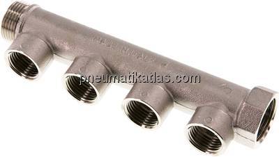Verteilerrohr G 3/4"(IG/AG), Abgang 4 x G 1/2" (IG)