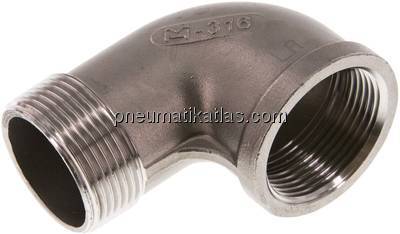 90°-Einschraubwinkel Rp 1-1/4"(IG)-R 1-1/4"(AG), 1.4408