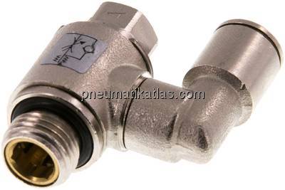 Drosselrückschlagventil G 1/4"-8mm, zuluftregelnd