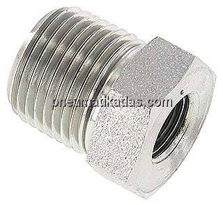 Reduziernippel NPT 3/8"(AG)-NPT 1/8"(IG), Stahl verzinkt