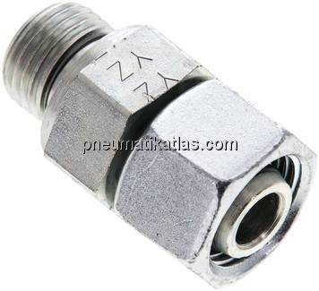 Einstellb. Schneidringverschr. M 16x1,5-12 L, Stahl verzinkt