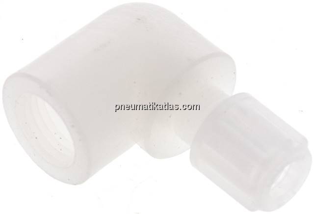 Winkel-Aufschraubverschraubung G 1/4"-6x4mm, PVDF