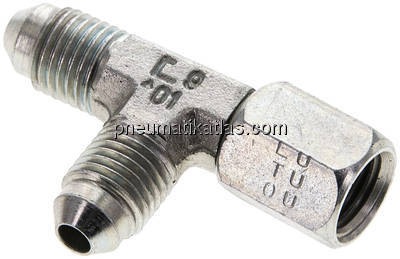 T-Verschraubung,UNF 7/16"-20 (JIC), Stahl verzinkt