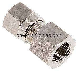 Aufschraub-Schneidringverschr. 6 LL (M10x1)-G 1/8", Messing vernickelt