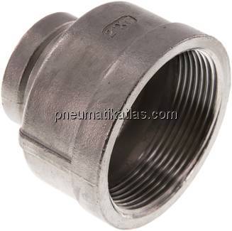 Rundmuffe Rp 2"-Rp 1", 1.4408