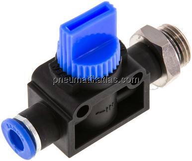 3/2-Wege-Absperrventil G 1/4"-6mm, Schlauchseite entlüftend