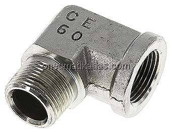 90°-Einschraubwinkel NPT 3/4", Stahl verzinkt