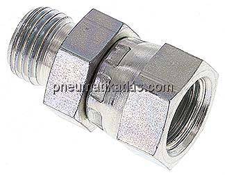 Einstellb. Einschraubverschr. 60°Keg.(G 1/4")-G 1/4"(AG)
