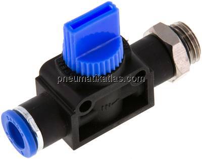 3/2-Wege-Absperrventil G 1/4"-8mm, Gewindeseite entlüftend