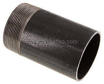 Anschweißnippel R 2-1/2"-120mm-76,1mm, ST 37, Stahl schwarz
