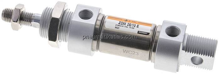 ISO 6432-Zylinder, doppeltwirkend, Kolben 25mm,Hub 10mm