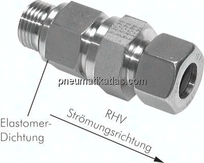 Hydraulik-Rückschlagventil 8 L (M14x1,5)-G 1/4", Stahl verzinkt