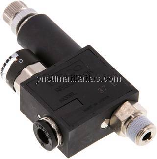 Druckregler R 1/8"-6mm, mit Manometer, IQS-Standard