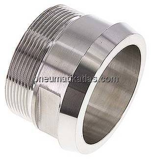 Kegelstutzen (Milchgewinde) 86mm Kegel-G 2-1/2", 1.4404