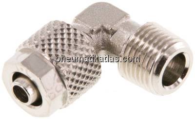Winkel-Verschraubung R 1/8"-6x4mm, Messing vernickelt