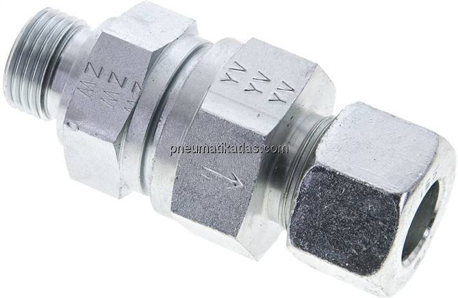 Hydraulik-Rückschlagventil 16 S (M24x1,5)-G 1/2", Stahl verzinkt