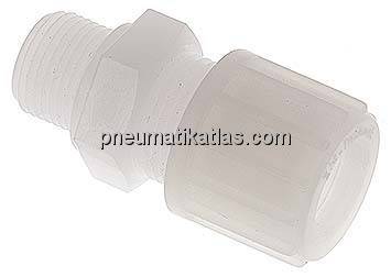 Gerade Verschraubung G 3/8"-14x12mm, PVDF