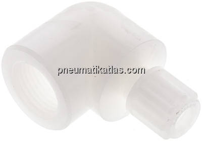 Winkel-Aufschraubverschraubung G 3/8"-6x4mm, PVDF