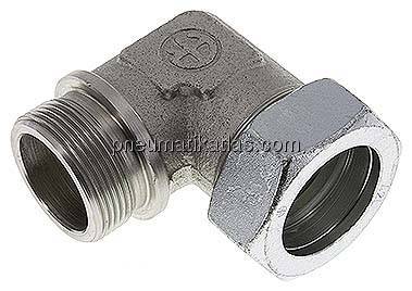 Winkel-Schneidringverschraub. G 1-1/2"-42 L (M52x2), Stahl verzinkt