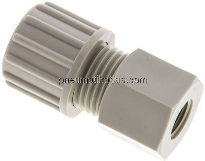 Aufschraub-Verschraubung G 1/8"-10x8mm, Polypropylen